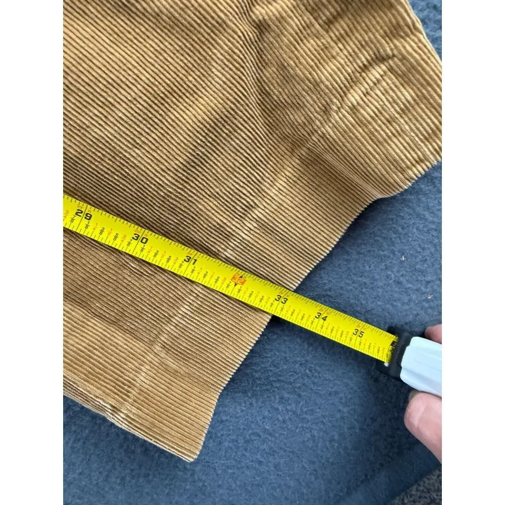 Polo Ralph Lauren Pants Men's 37x33* Brown Corduroy Vintage Flat‎ Front Retro*